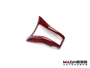 Alfa Romeo Stelvio Steering Wheel Trim - Carbon Fiber - Lower Spoke Trim - QV Model - 2020+ models - Red Candy Alfa Romeo Stelvio Steering Wheel Trim - Carbon Fiber - Lower Spoke Trim - QV Model - 2020+ models - Red Candy